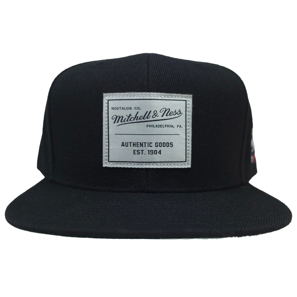 Mitchell & Ness Snapback‎ Hat Cap Brand Woven Label Logo Side Embroidery Art New
